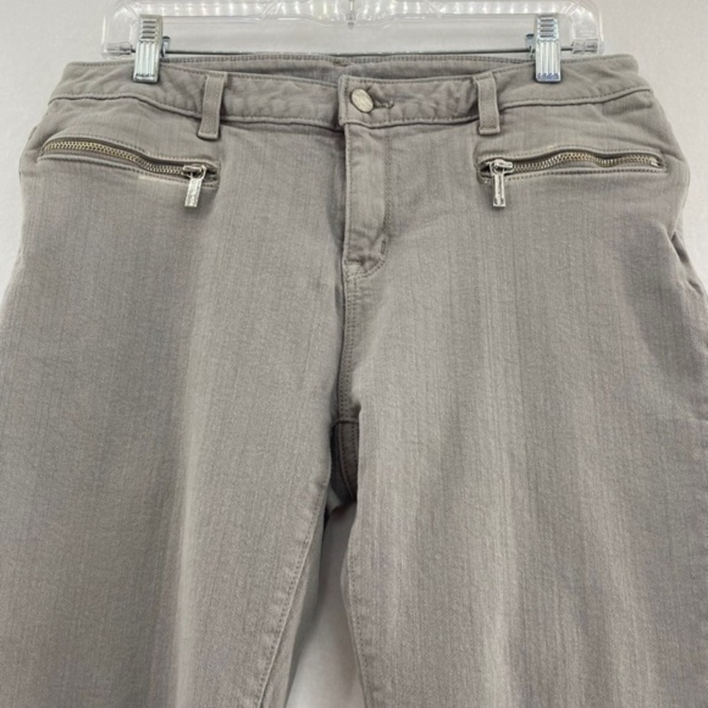 Michael Kors Gray Denim‎ Pants Zipper Pockets Skinny Jeans Size 8